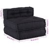 vidaXL Modulsofa 4 pcs Antracit Stof