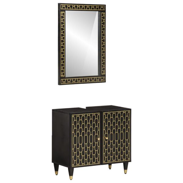 vidaXL badev&aelig;relsesm&oslash;bels&aelig;t 2 dele massivt mangotr&aelig;