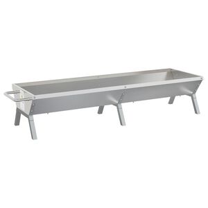 vidaXL grillbakke 158x42x31 cm rustfrit st&aring;l s&oslash;lvfarvet