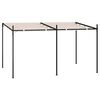 vidaXL havepavillon med udtr&aelig;kkeligt tag 400x300x233 cm cremefarvet