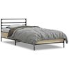 vidaXL sengeramme 75x190 cm konstrueret tr&aelig; og metal sonoma-eg