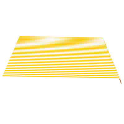 vidaXL udskiftningsdug til markise 4,5x3,5 m gul og hvid