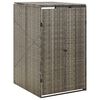 vidaXL enkelt skraldespandsskjuler 70x80x117 cm polyrattan gr&aring;
