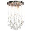 vidaXL loftlampe med krystalperler kugleformet 3 x G9-p&aelig;rer s&oslash;lvfarvet