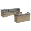 vidaXL sofas&aelig;t til haven 10 dele med hynder polyrattan beige