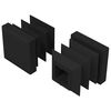vidaXL Endekapsler 2 stk. Sort 15 x 15 x 15 mm PP