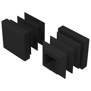 vidaXL Endekapsler 2 stk. Sort 15 x 15 x 15 mm PP