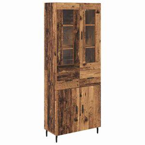 vidaXL Highboard med skuffe 2 pcs Gammelt tr&aelig; Konstrueret tr&aelig;