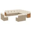 vidaXL sofas&aelig;t til haven 13 dele med hynder polyrattan beige