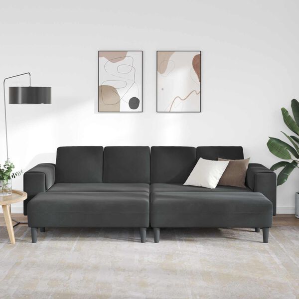 vidaXL Stue Sofa 3 pcs Sort