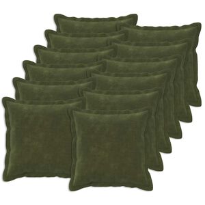 vidaXL Pudebetr&aelig;k 12 stk. HOUTEN Gr&oslash;n 40 x 40 cm Mikrofiber Fleece