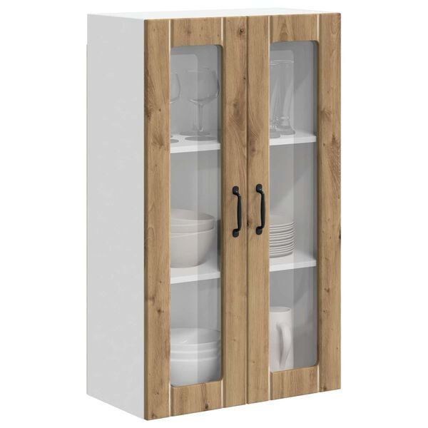 vidaXL V&aelig;gskab til k&oslash;kken V&aelig;gmonteret Artisan Egetr&aelig; 60 x 31 x 100 cm