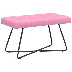vidaXL B&aelig;nk med knap tufting Lyser&oslash;d 80 x 40 x 46 cm Stof