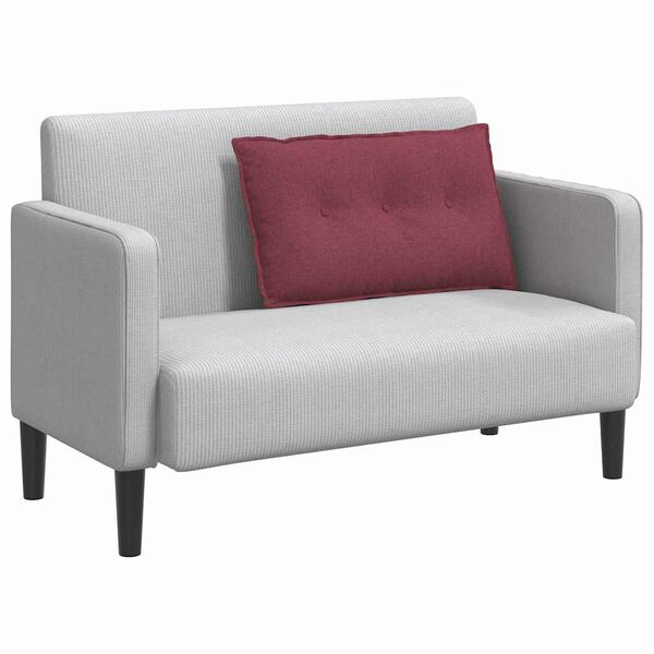 vidaXL Rygpude Vinr&oslash;d 80 x 19 x 50 cm Stof