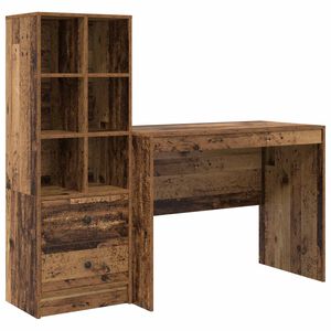 vidaXL Bord Gammelt tr&aelig; 145.5 x 50 x 127 cm 2 stk.
