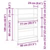 vidaXL bogreol 80x24x109 cm konstrueret træ hvid