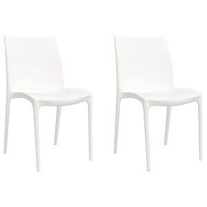 vidaXL havestole 2 stk. 50x46x80 cm polypropylen hvid