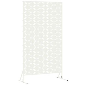 vidaXL Privatlivssk&aelig;rm 100 x 50 x 180 cm St&aring;l Hvid