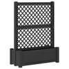 vidaXL Stor krukke med trellis Antracit 99,5 x 43 x 133,5 PP