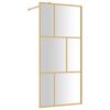 vidaXL brusev&aelig;g 90x195 cm klart sikkerhedsglas guldfarvet