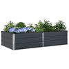 vidaXL Plantekasse Antracit 195 x 100 x 45 cm Galvaniseret st&aring;l