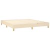 vidaXL Boxspring sengeramme 160x200 cm stof cremefarvet