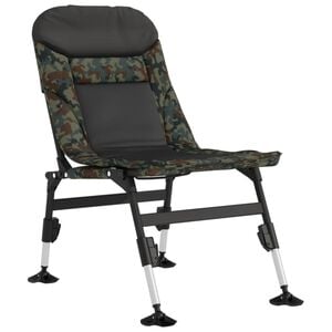 vidaXL fiskestol med justerbare ben foldbar camouflage