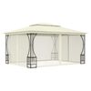 vidaXL pavillon med net 300x400x265 cm cremefarvet