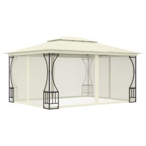 vidaXL pavillon med net 300x400x265 cm cremefarvet