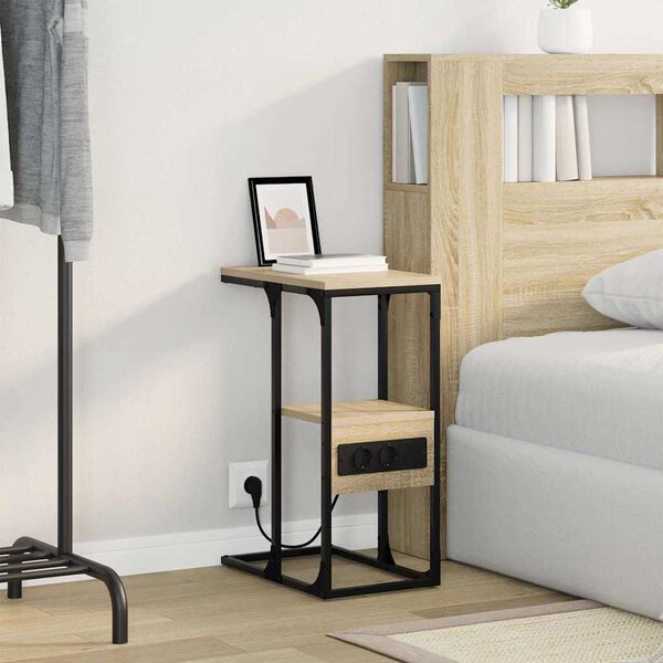 vidaXL Natskab Sonoma-eg 41.5 x 26 x 60.5 cm Konstrueret tr&aelig;