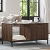 vidaXL Sofabord Brun eg 90 x 49 x 46 cm Konstrueret træ