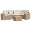 vidaXL sofas&aelig;t til haven 6 dele med hynder polyrattan beige