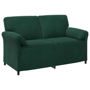 vidaXL 2-personers sofa M&oslash;rkegr&oslash;n 158 x 83 x 95 cm Fl&oslash;jl