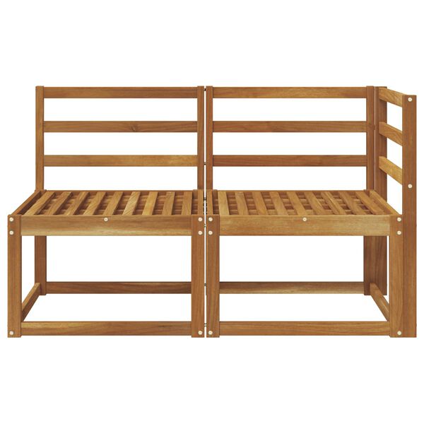 vidaXL Udend&oslash;rs midter- og hj&oslash;rnesofa 2 Stk Naturfarvet