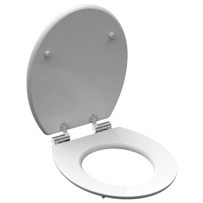 SCHÜTTE toiletsæde med soft close-funktion GREY STEEL MDF højglans