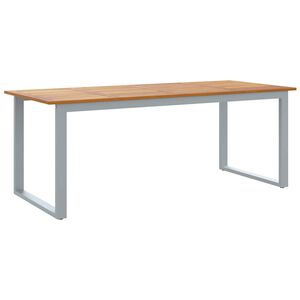 vidaXL Havem&oslash;bel Bord Gr&aring; 200 x 90 x 75 cm Massivt Akacietr&aelig;