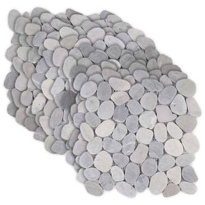 vidaXL Pebble Fliser Gr&aring; 30 x 30 cm Flod Pebble