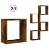 vidaXL v&aelig;ghylder 4 stk. 30x15x30 cm kubeformet r&oslash;get egetr&aelig;