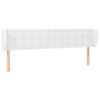 vidaXL sengegavl med kanter 163x23x78/88 cm kunstlæder hvid