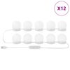 vidaXL Spejl Lygter 12 pcs Hvid 4.5 x 4.5 x 4.8 cm Plastik