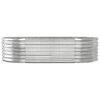 vidaXL plantekasse 152x80x36 cm galvaniseret stål sølvfarvet