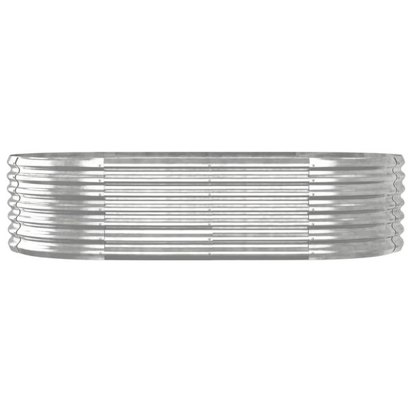 vidaXL plantekasse 152x80x36 cm galvaniseret stål sølvfarvet