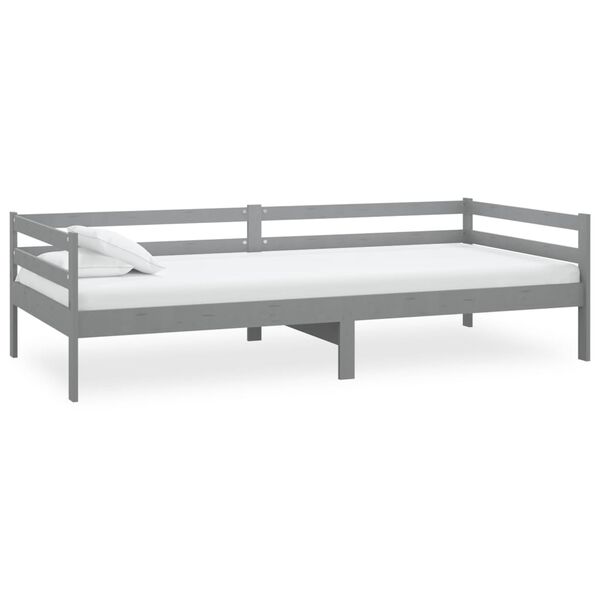 vidaXL daybed 90x200 cm massivt fyrretr&aelig; gr&aring;