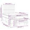 vidaXL kontinentalseng med madras 120x200 cm stof cremefarvet