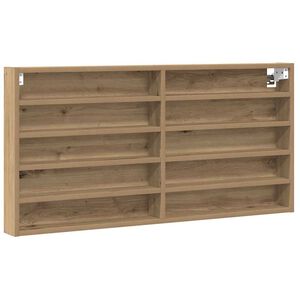 vidaXL Display Skab Artisan Egetr&aelig; 100 x 8,5 x 50 cm Konstrueret tr&aelig;