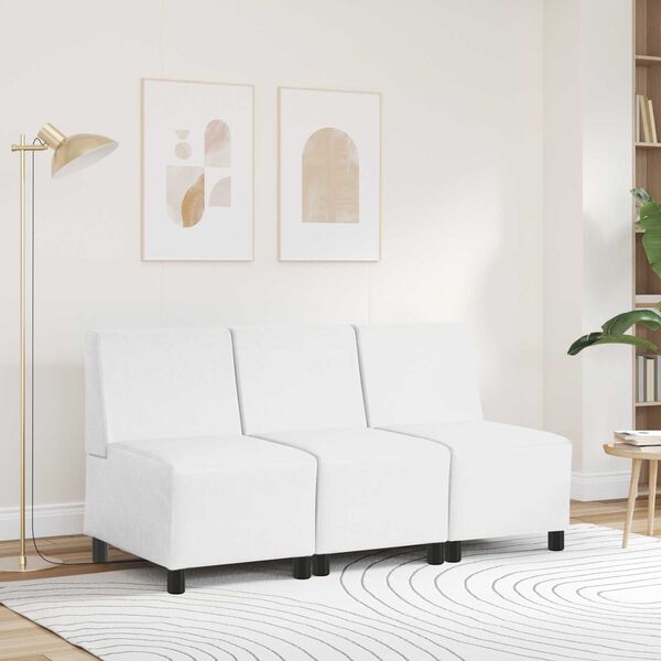vidaXL | Modulsofa enhed uden arme | Hvid 55 x 74 x 82 cm Kunstl&aelig;der