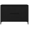 vidaXL Sideboard med skuffe Sort eg 104 x 35 x 70 cm Konstrueret træ