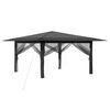vidaXL Gazebo med 4 Sider 4 x 4 m Lysegr&aring; og antracit