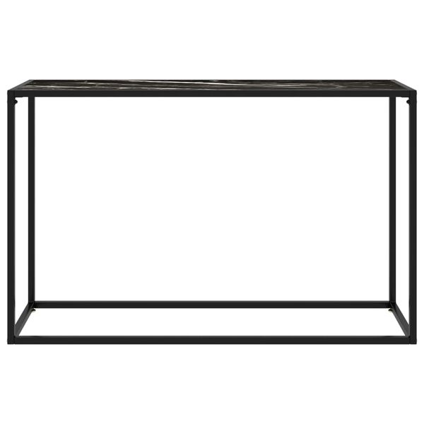 vidaXL konsolbord 120x35x75 cm hærdet glas sort