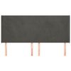 vidaXL sengegavl med kanter 183x16x118/128 cm fl&oslash;jl m&oslash;rkegr&aring;